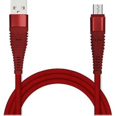 Кабель USB - microUSB, 1.0м, Jet.A [JA-DC27 1m Red] красный, в оплетке, QC3.0