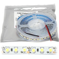 Лента LED 12В IP20 SMD2835 120/м, б/хол, 9.6Вт/м, 6500K, 7Лм/чип, 5м/ц.1м, GL [501410]