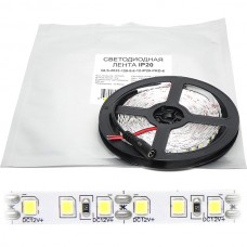 Лента LED 12В IP20 SMD2835 120/м, б/хол, 9.6Вт/м, 6500K, 7Лм/чип, 5м/ц.1м, GL PRO [501420]