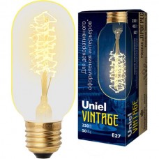 Лампа накаливания Uniel Vintage E27/L45A цилиндр 113мм CW, 40W, 250Лм [IL-V-L45A-40/GOLDEN/E27 CW01]