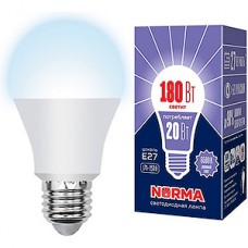 Лампа LED E27/A65 груша, 20W, 6500K, 1750Лм, VOLPE [LED-A65-20W/DW/E27/FR/NR]