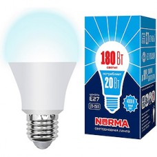 Лампа LED VOLPE E27/A60 груша, 20W, 4000K, 1750Лм [LED-A65-20W/NW/E27/FR/NR]