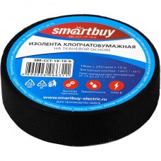 Изолента Х/Б 19мм*10м, SmartBuy [SBE-CCT-19-10-b] черная