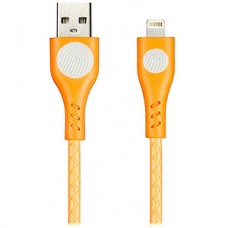 Кабель USB - Lightning, 1.0м, SmartBuy [ik-512FGP orange] FINGERPRINT, резин. текстур.