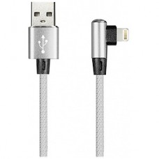 Кабель USB - Lightning, 1.0м, SmartBuy [ik-512FLL white] FLOW 3D угловой, 2А, белый