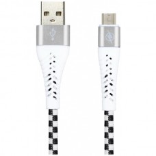 Кабель USB - microUSB, 1.0м, SmartBuy [ik-12CSS gray] CHESS, 2А, серый