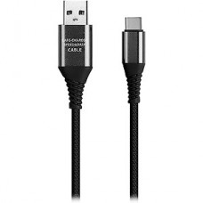 Кабель USB - Type-C, 1.0м, 2А, SmartBuy [iK-3112ERG black] в рез. оплет. Gear, мет. након, черн
