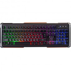 Клавиатура Oklick 710G BLACK DEATH, Multimedia for gamer LED, черный/серый USB