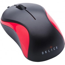 Мышь Oklick 115S, 1200dpi, черный/красный, USB