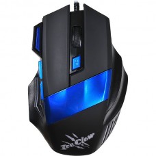 Мышь Oklick 775G Ice Claw, 2400dpi, черный/синий, USB