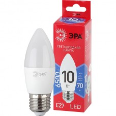 Лампа LED E27/B35 свеча, 10W, 6500K, 800Лм, ЭРА [LED B35-10W-865-E27 R]