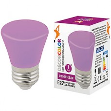 Лампа LED декоративная VOLPE, E27/Колокольчик, 1W, фиолетовая [LED-D45-1W/PURPLE/E27/FR/С BELL]