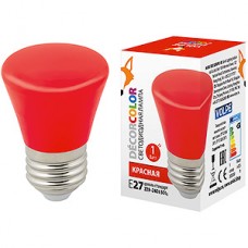 Лампа LED декоративная VOLPE, E27/Колокольчик, 1W, фиолетовая [LED-D45-1W/RED/E27/FR/С BELL]