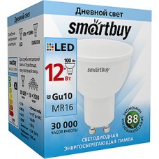 Лампа LED GU10/MR16 софит, 12W, 4000K, 960Лм, Smartbuy [SBL-GU10-12-40K]