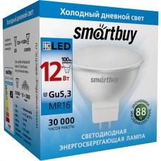 Лампа LED GU5.3/MR16 софит, 12W, 6000K, 960Лм, Smartbuy [SBL-GU5_3-12-60K]