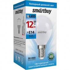 Лампа LED E14/P45 шар, 12W, 6000K, 960Лм, Smartbuy [SBL-P45-12-60K-E14]