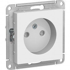 Розетка с/у 2P 16A, IP20, со шторками, Schneider Electric ATLASDESIGN [ATN000149] белый
