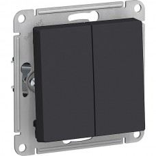 Выключатель с/у 2-кл 10А, IP20, Schneider Electric ATLASDESIGN [ATN001051] карбон [10]