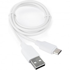 Кабель USB - microUSB, 1.0м, Cablexpert [CCB-mUSB2-AMBMO2-1MW] белый