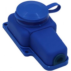 Колодка каучуковая 1 розетка 16А/3,5кВт с защ. крышкой IP44 [РП 16-131 С] синяя
