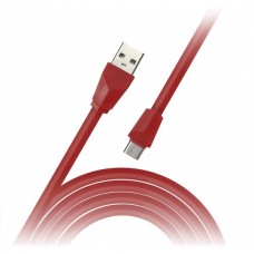 Кабель USB - microUSB, 1.0м, SmartBuy [iK-12r red] плоский, красный