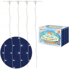Гирлянда Занавес 1.5*1.5м, прозр., LED-168-250V, 8 режимов, БЕЛЫЙ, TDM [SQ0361-0069]