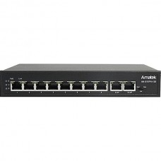 Коммутатор PoE  8PoE[100Mbps] + 2Uplink[1Gbps] Amatek; 120Вт; AC 220В; IP44 [AN-S10P8F]