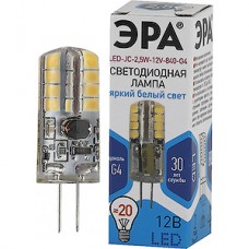 Лампа LED G4, 2.5W/220В, 4000K, 200Лм, ЭРА [LED-JC-2,5W-220V-SLC-840-G4]