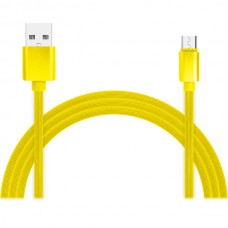 Кабель USB - microUSB, 1.0м, Jet.A [JA-DC24 1m Yellow] желтый, TPE, 2А, QC3.0