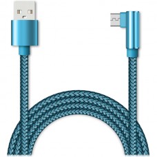 Кабель USB - microUSB, 1.0м, Jet.A [JA-DC25 1m Blue] синий, в оплетке, 2А