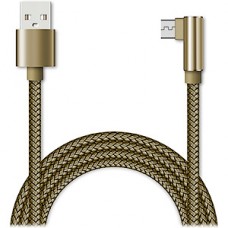 Кабель USB - microUSB, 1.0м, Jet.A [JA-DC25 1m Gold] золото, в оплетке, 2А, QC3.0