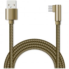 Кабель USB - microUSB, 2.0м, Jet.A [JA-DC25 2m Gold] золото, в оплетке, 2А, QC3.0