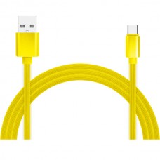 Кабель USB - Type-C, 1.0м, 2А QC3.0, Jet.A [JA-DC34 1m Yellow] TPE, желтый