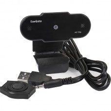 Веб-камера ExeGate BlackView C525 HD, 1.3Mpix, шторка, микрофон, универсальное крепление, USB2.0