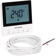 Термостат Бастион TEPLOCOM TSF-Prog-220/16A, встраиваемый, для электр.теплого пола, 88х88х45мм