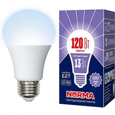 Лампа LED VOLPE E27/A60 груша, 13W, 6500K, 1150Лм [LED-A60-13W/DW/E27/FR/NR]