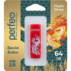 Накопитель USB Flash 64Gb Perfeo C04 Red Phoenix