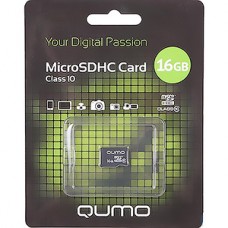 Карта памяти Micro SDHC 16Gb QUMO Class 10 без адаптера [QM16GMICSDHC10NA]