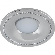 Светильник встраиваемый для ламп GU5.3/MR16, d98/70, с LED подсв., Fametto Vernissage [DLS-V103] хро