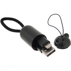 Кабель USB - Lightning, 0.2м, LuazON [4487535] МИКС, в форме мишки, брелок, 2А