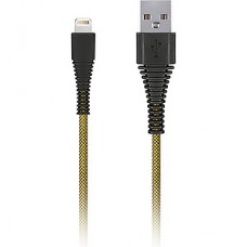 Кабель USB - Lightning, 1.0м, SmartBuy [iK-510n-2 yellow] карбон, экстрапрочн., желтый