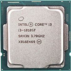 Процессор Intel Core i3 10105F, S1200, 3700Mhz, 6Mb L3, 65W, БЕЗ ВИДЕО!, OEM