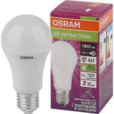 Лампа LED OSRAM Value Antibacterial E27/A60 груша, 10W, 4000К, 1055Лм [4058075561212]