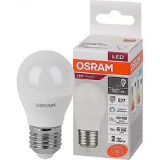 Лампа LED E27/P45 шар,  7W, 6500К, 560Лм, OSRAM Value [4058075579866]