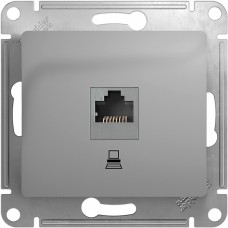 Розетка с/у компьютерная 1xRJ45, IP20, Schneider Electric Glossa [GSL000381K] алюминий