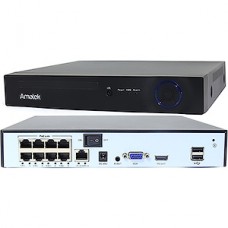 Видеорегистратор IP_Amatek AR-N881PX_8IP[8MP]; HDD[8Tb]; H265+; 255x230x45мм; POE[8]