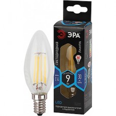 Лампа LED E14/B35 свеча,  9W, FILAMENT, 4000K, 850Лм, ЭРА [F-LED B35-9W-840-E14]