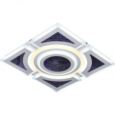 Люстра LED 118W, 3000-6000K, 5664Лм, ПДУ, акрил, d500*50, Gerhort [G61198/50WT] белый