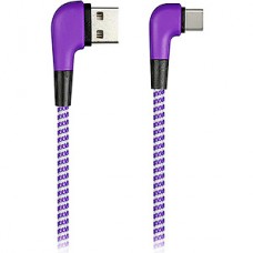 Кабель USB - Type-C, 1.0м, 2А, SmartBuy [iK-3112NSL violet] SOCKS L-TYPE
