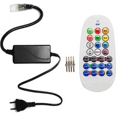 Контроллер RGB для ленты 220В, 3*6А, радио пульт 28 кнопок, IP44, 130*60*50, Apeyron [04-22]